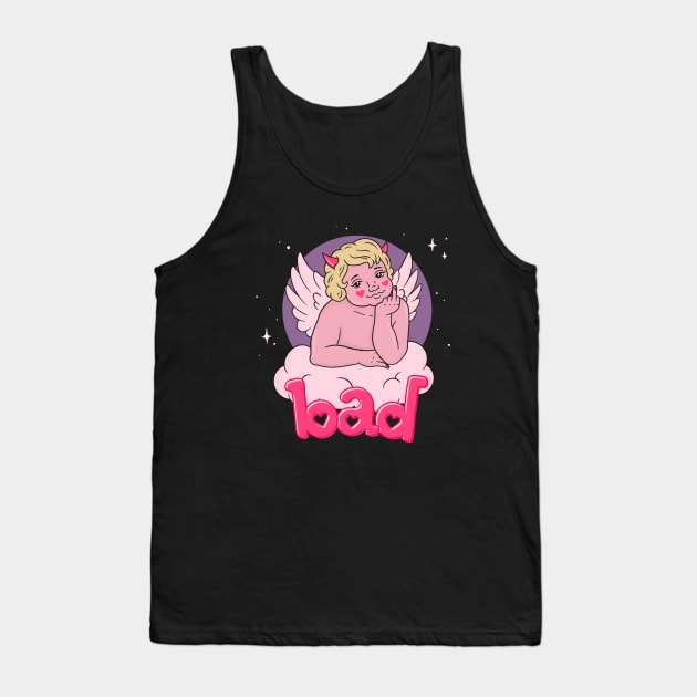 BAD CHERUB - pink Tank Top by bratcave.studio